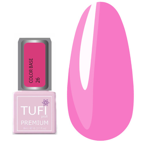 Цветная база TUFI profi PREMIUM Color Base 026 барби 8 мл (0123366) - Фото №1