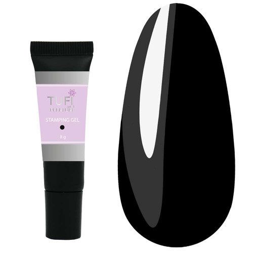 Żel do stempli TUFI Profi Premium Stamping gel 002 czarny 8 g (0102067) - Фото №1