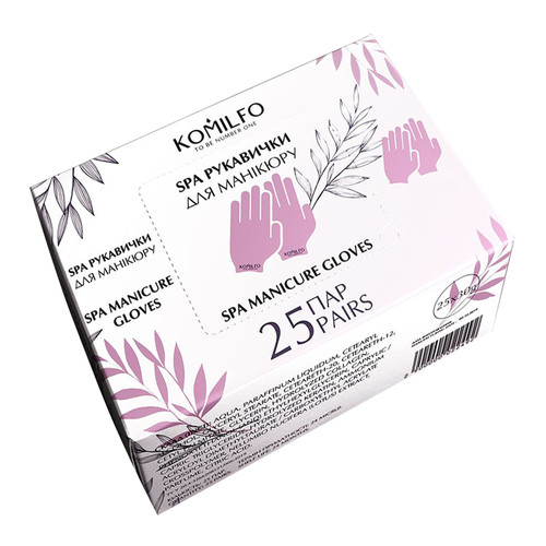 Rękawiczki SPA Komilfo do manicure 25 par