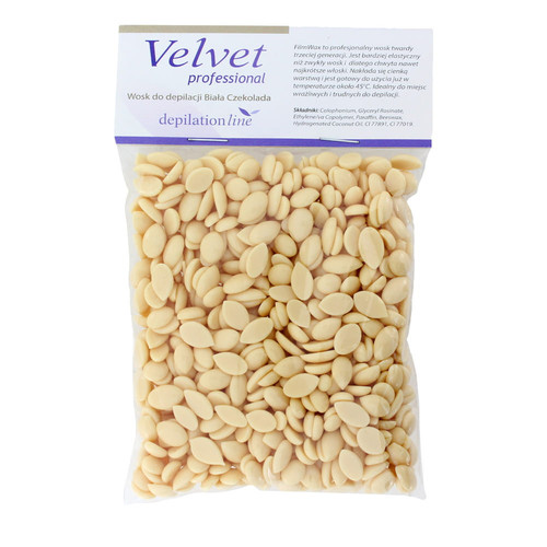 Wosk do depilacji Velvet Professional FilmWax Biała Czekolada 100 g