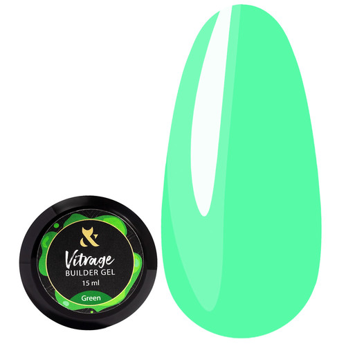 Żel budujący FOX Vitrage Builder gel Green, 15 ml
