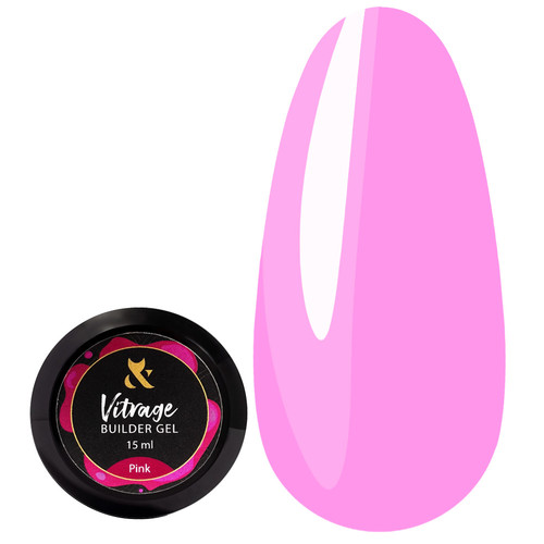 Żel budujący FOX Vitrage Builder gel Pink, 15 ml