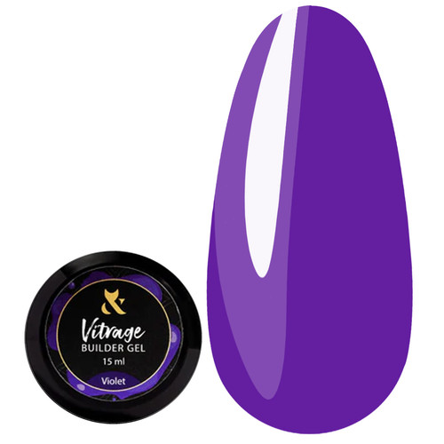 Żel budujący FOX Vitrage Builder gel Violet, 15 ml