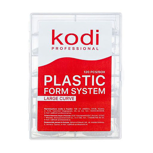 Top formy do modelowania paznokci Kodi Professional 3 Large Curve 120 szt transparentne - Фото №4