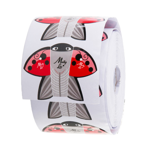 Formy do przedłużania paznokci Ladybug biedronka MollyLac 500 szt - Фото №1