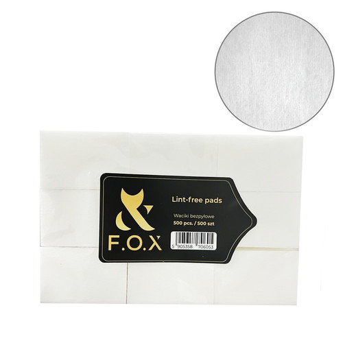 Waciki bezpyłowe FOX duże opakowanie 500 sztuk, 4*6 cm