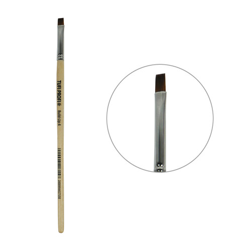 Кисть для геля TUFI profi PREMIUM Build-Up плоская №4 (120837) - Фото №1