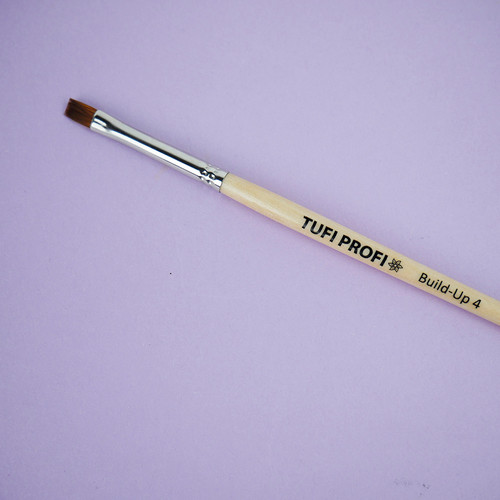 Кисть для геля TUFI profi PREMIUM Build-Up плоская №4 (120837) - Фото №2