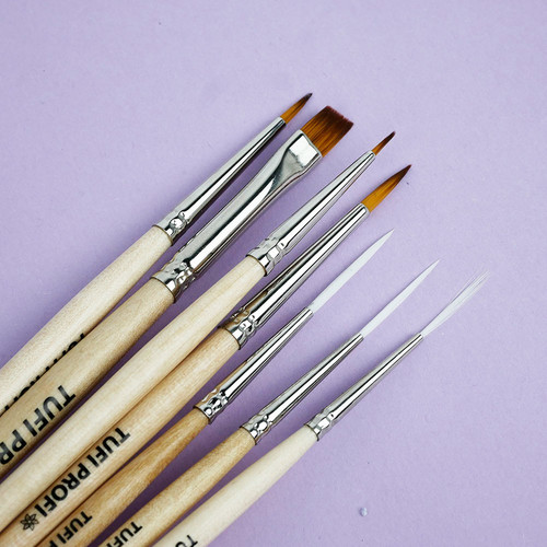 Кисть для геля TUFI profi PREMIUM Build-Up плоская №8 (120838) - Фото №4