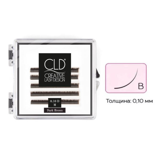 Rzęsy jedwabne CLD Silk Lashes Dark Brown MINI Mix B - Фото №1