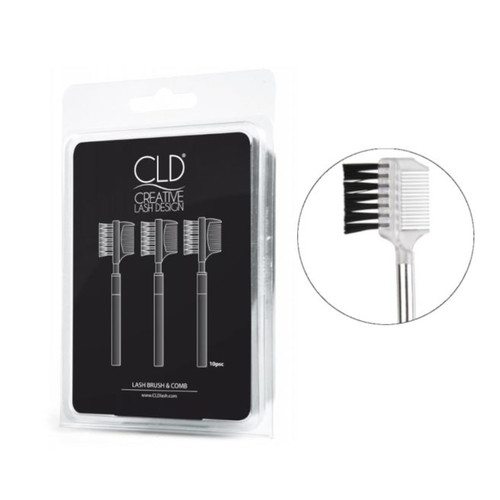 Szczoteczka-grzebyk CLD Lash Brush & Comb 10szt