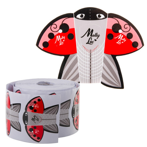 Formy do przedłużania paznokci Ladybug biedronka MollyLac 500 szt - Фото №3