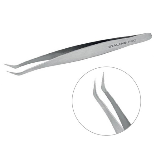 Pęseta do rzęs Staleks Pro EXPERT 40 TYPE 13 (zakrzywiona pod kątem 40')