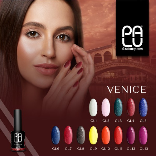Lakier hybrydowy PALU Venice GL13 fioletowy z połyskiem 11 ml - Фото №2