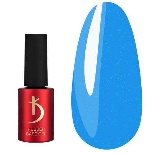 Цветная база KODI Color Rubber Base Gel Neon 07 голубая с шиммером 7 мл