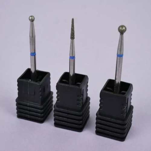 Cutter for manicure TUFI profi PREMIUM diamond bullet 244 021V 2.1 mm blue notch - Фото №2