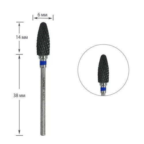 Frez do paznokci TUFI profi PREMIUM ceramic corn 6410501 blue notch