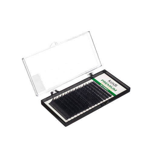 Rzęsy KODI Butterfly Green  D 0.15 (16 rzędów 9-2;10-4;11-4;12-4;13-1; 14-1)