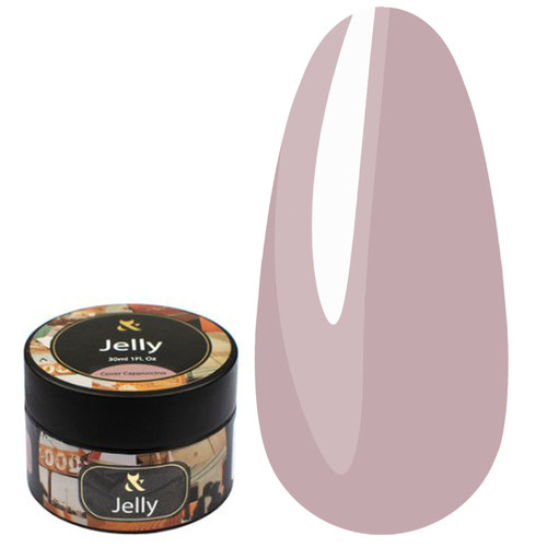 Гель для наращивания F.O.X Jelly Cover Cappuccino коричневый 30 мл - Фото №1