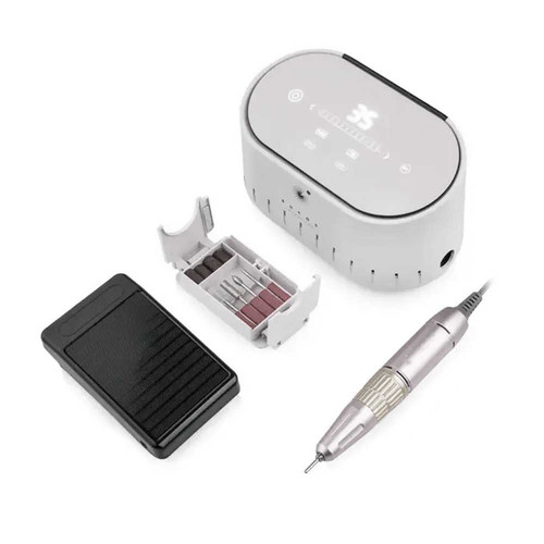 Фрезер для маникюра BUCOS Nail Drill X3 PRO WHITE PEARL 65W/35000 об - Фото №1