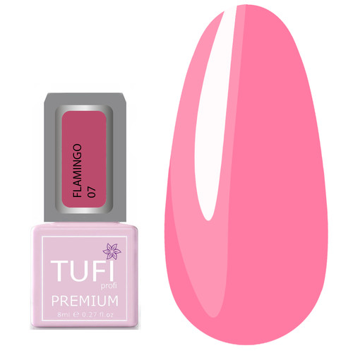 Lakier hybrydowy TUFI profi PREMIUM Flamingo 07 Różowy zachód słońca 8ml (0121298) - Фото №1