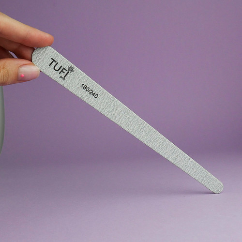 Pilnik do paznokci TUFI profi  PREMIUM na bazie poliuretanu 180/240, 17.8 cm 50 szt  (0102951) - Фото №3