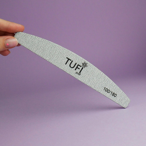 Пилочка TUFI profi PREMIUM серая 100/180 грит 17,8 см 1 шт (0102952) - Фото №3