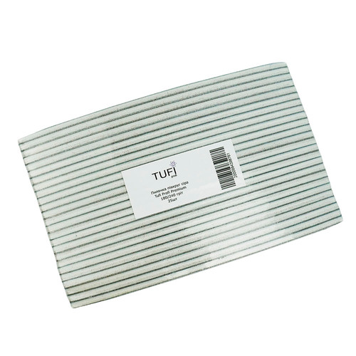 Pilnik do paznokci TUFI profi PREMIUM szary 180/240 grit 17,8 сm 25 szt (0102949) - Фото №2