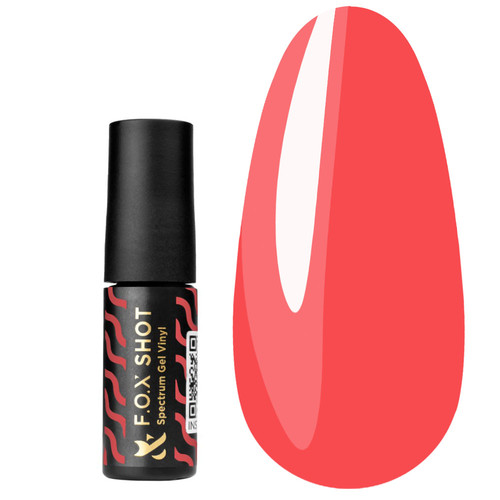 Lakier hybrydowy Lakier hybrydowy FOX SHOT Spectrum Gel Vinyl 142 coral 5 g - Фото №1