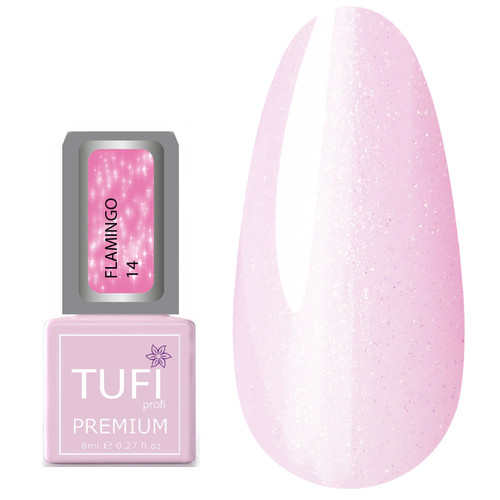 Гель-лак TUFI profi PREMIUM Flamingo 14 цветочный лёд 8 мл (0121305)