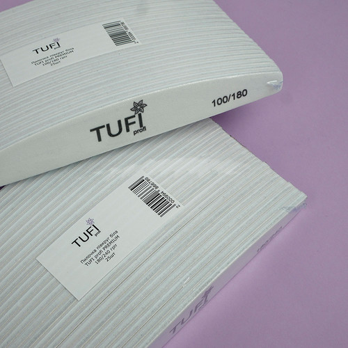 Пилочка TUFI profi PREMIUM белая 100/180 грит 17,8 см 25 шт (0231932) - Фото №4