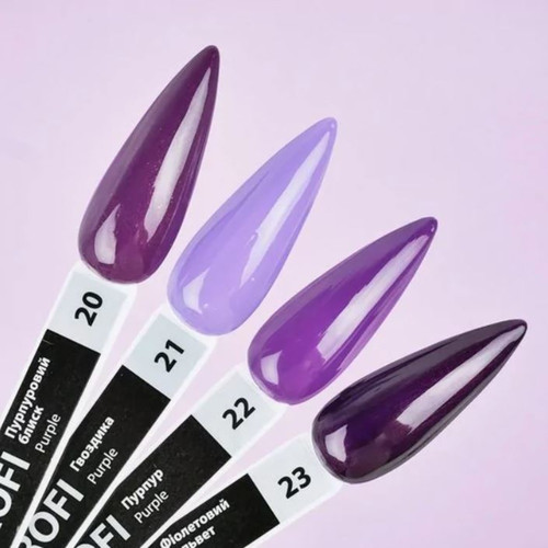 Lakier hybrydowy TUFI profi PREMIUM Purple 20 fioletowy brokat 8ml (0283774) - Фото №4