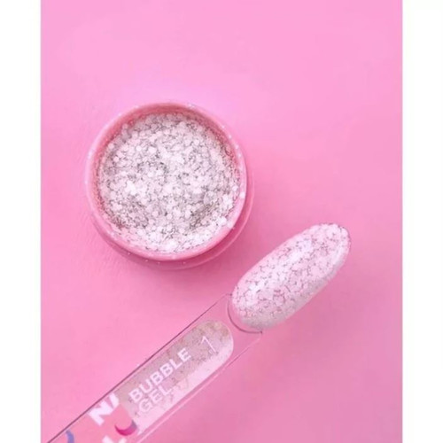 Gel LUNA Bubble Gel №1 white with sparkles 5 ml - Фото №2