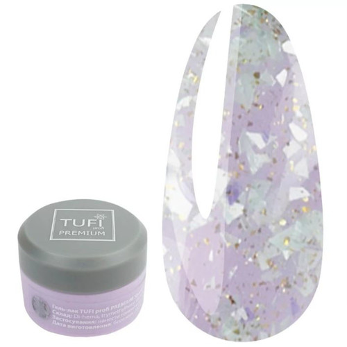 Гель-лак TUFI profi PREMIUM Sparkle 13 салатовый иней 5 мл (0243548) - Фото №1