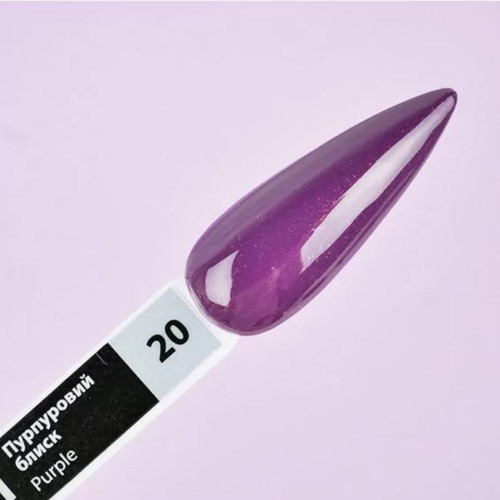 Lakier hybrydowy TUFI profi PREMIUM Purple 20 fioletowy brokat 8ml (0283774) - Фото №3