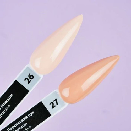 Lakier hybrydowy TUFI profi PREMIUM Cappuccino 26 krem ​​z brokatem 8ml (0283797) - Фото №4