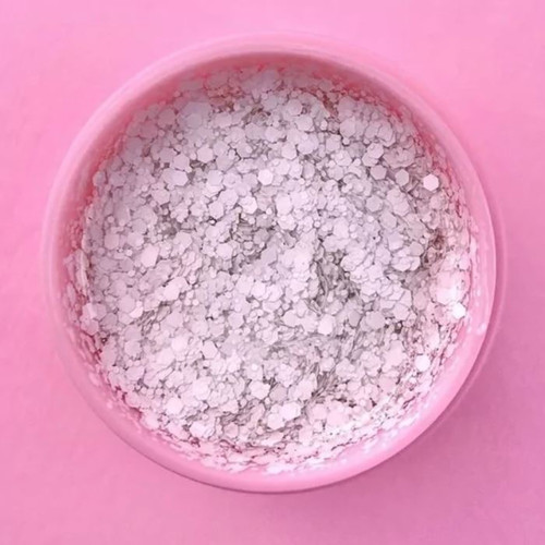 Gel LUNA Bubble Gel №1 white with sparkles 5 ml - Фото №3