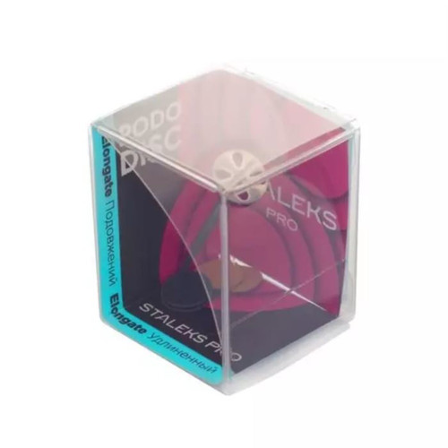 Диск педикюрный пластиковый скошенный PODODISC STALEKS PRO L в комплекте со сменным файлом-кольцом 180 грит 5 шт 25 мм - Фото №3