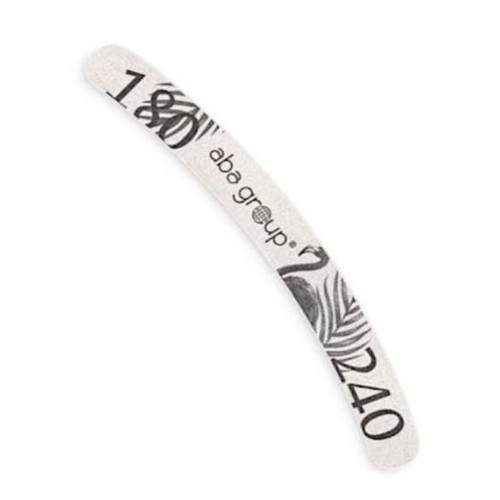 Aba Group Nail file BANAN 180/240 SLIM - FLAMING, 25 pcs - Фото №1