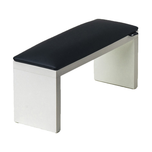 Armrest ECOSTAND Wood black on white legs 320x160x110 mm - Фото №1