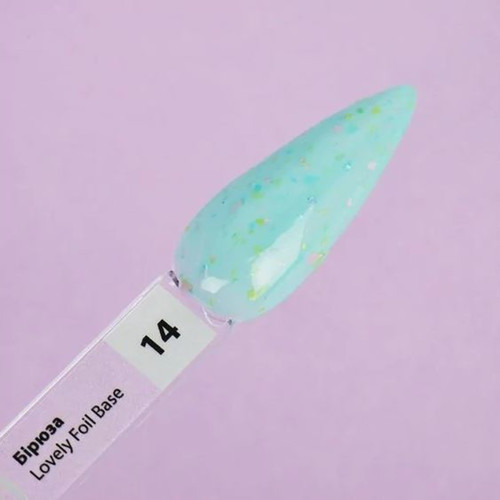 Baza hybrydowa TUFI profi PREMIUM Lovely Foil Base z folią 14 turkus 8 ml - Фото №3
