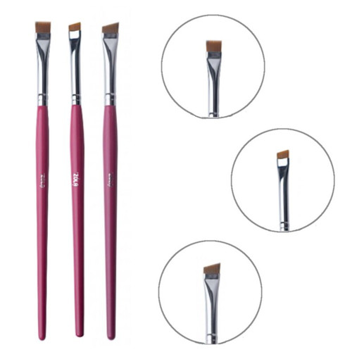 Zestaw pędzli do brwi Zola MAGIC BROW BRUSHES malinowy