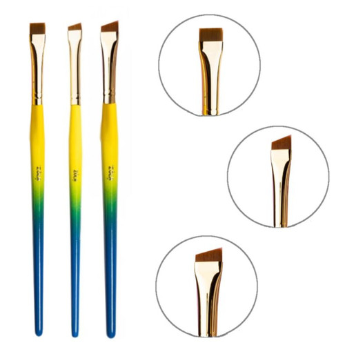 Eyebrow brush set UKRAINIAN EDITION yellow-blue