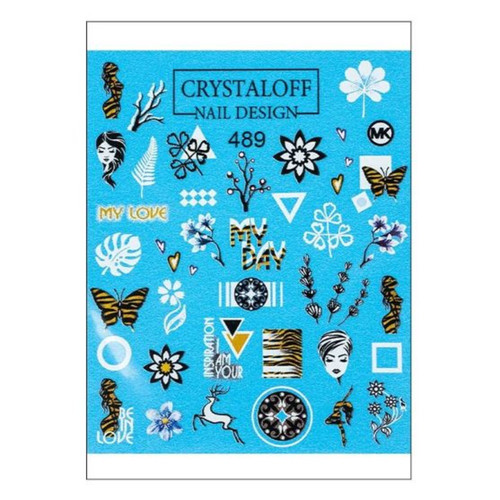 Slider design Crystaloff Nail Design 489 abstraction