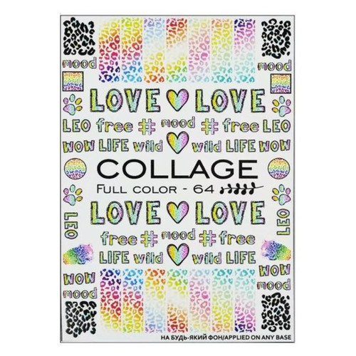 Slider design Crystaloff Collage full color 64 bright inscriptions