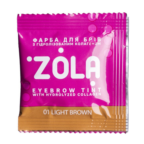 Farba do brwi ZOLA w woreczku 5 ml 01 Jasny brąz + utleniacz 3%