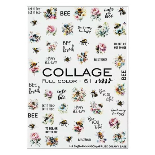 Slider design Crystaloff Collage full color 61 inscriptions, nature