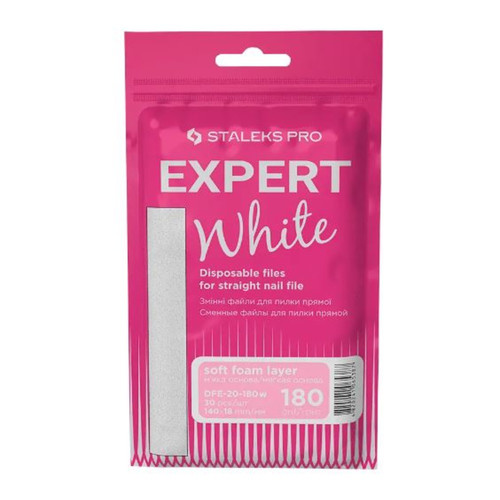 Набор белых сменных насадок для прямой пилки (на мягкой основе) EXPERT 20 зернистость 180 (30 шт.) - Фото №1