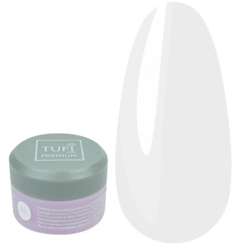 Acrylgel TUFI profi PREMIUM Smart Gel uniwersalny płyn poliżelowy 02 mróz 5 ml - Фото №1