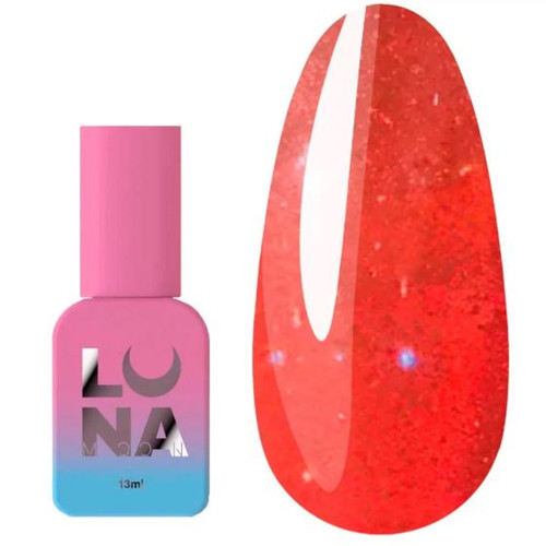 Żel akrylowy LUNA Light №44 pomarańczowy z brokatem 13 ml - Фото №1